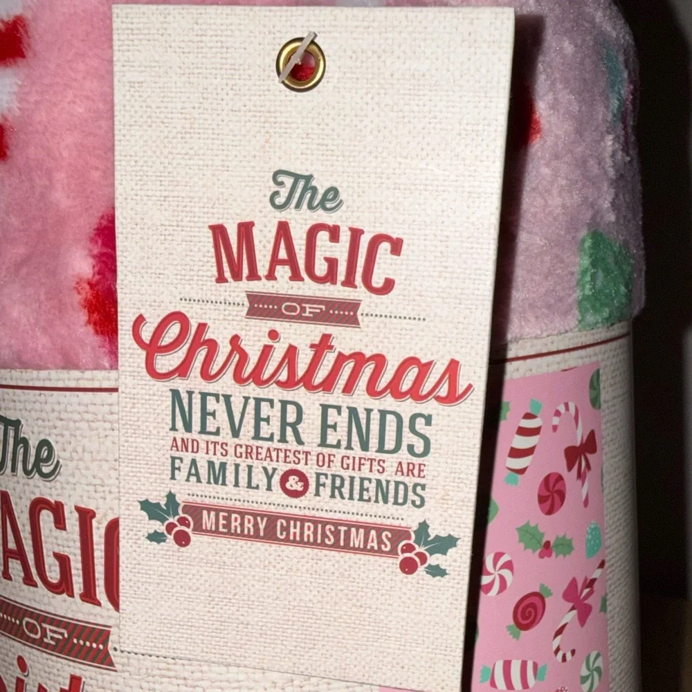 The Magic of Christmas Sweets / Candy Plush Throw / Blanket